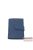 S.belmonte kék / rózsamintás patentos álló bőr kártyatartó