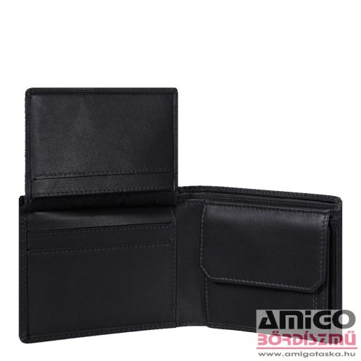 Samsonite fekete kicsi férfi bőr pénztárca attack2 140976-1041
