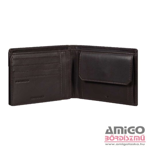 Samsonite sötétbarna férfi bőr pénztárca attack2 144446-1320
