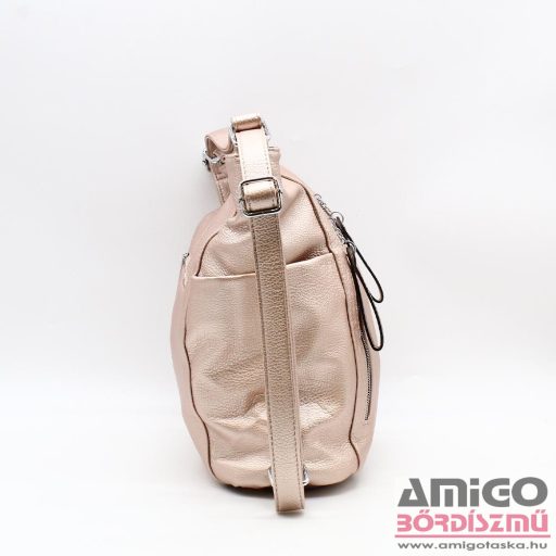 Silvia rosa rosegold erezett női műbőr váll / hátitáska sr-5593zn