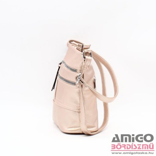 Silvia rosa rosegold női műbőr válltáska sr-5808