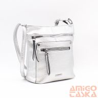 Silvia rosa ezüst műbőr női válltáska sr-5949t