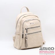 Silvia rosa bézs műbőr női hátizsák sr7064