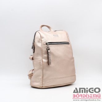   Silvia rosa rosegold erezett nagy női műbőr háti / válltáska sr7090