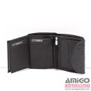 Sylvia belmonte fekete / inda mintás patentos kicsi női bőr pénztárca ny-02