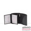 Sylvia belmonte fekete / inda mintás patentos kicsi női bőr pénztárca ny-02