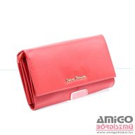   Sylvia belmonte piros nagy belül cipzáras női bőr pénztárca zen31