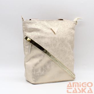   Terazo arany márványos / arany anyagában mintás / fényes arany srég cipzáras rostbőr női válltáska 755