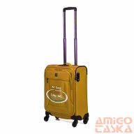   Touareg mustársárga textil négykerekű kicsi bőrönd air6932
