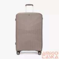   Touareg metál pezsgőarany polypropylén négy kerekű nagy bőrönd tou-8009