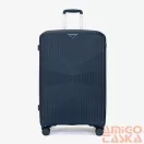 Touareg metál kék polypropylén négy kerekű bőrönd szett tou-8009