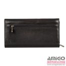 Touareg fekete belül cipzáras belül lehajtós nagy bőr pénztárca w1680116