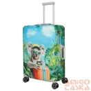 Travelite kék / koala mintás bőröndhuzat M 316-96