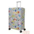 Travelite szürke csíkos / szines mintás bőröndhuzat L 317-97