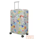 Travelite szürke csíkos / szines mintás bőröndhuzat L 317-97