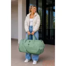 Travelite világos zöld kaptármintás textil 73L sporttáska kick off 6915-80