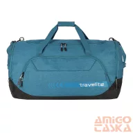   Travelite türkiz / fekete kaptármintás textil 120L sporttáska kick off 6916-22
