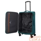 Travelite türkiz négy kerekű textil nagy bőrönd priego 8000349-22