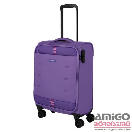 Travelite lila négy kerekű textil kicsi bőrönd rügen 80947-19
