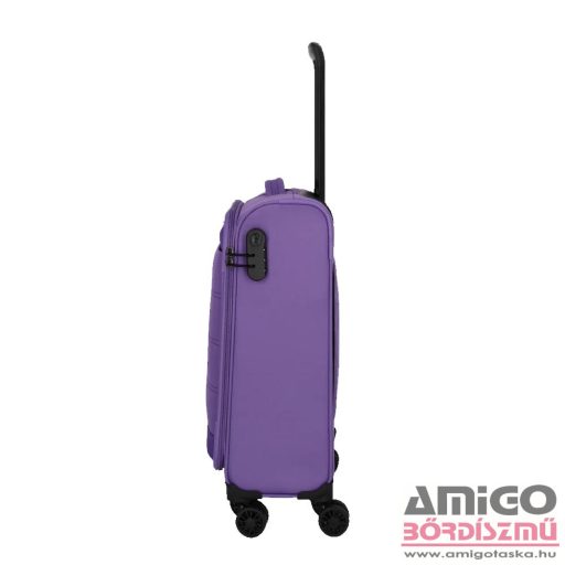 Travelite lila négy kerekű textil kicsi bőrönd rügen 80947-19