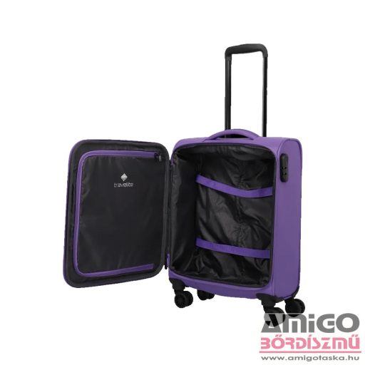 Travelite lila négy kerekű textil kicsi bőrönd rügen 80947-19