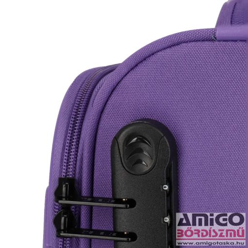 Travelite lila négy kerekű textil kicsi bőrönd rügen 80947-19