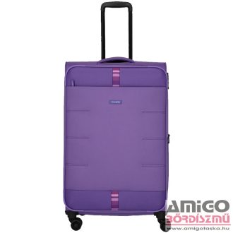   Travelite lila négy kerekű textil nagy bőrönd rügen 80949-19