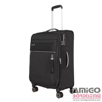   Travelite fekete négy kerekű textil közepes bőrönd miigo 92748-01