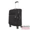 Travelite fekete négy kerekű textil közepes bőrönd miigo 92748-01