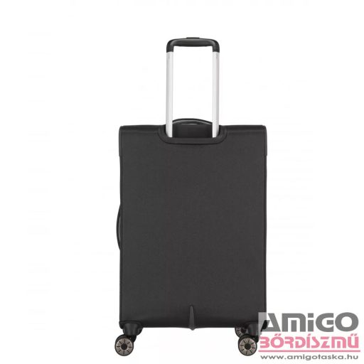 Travelite fekete négy kerekű textil közepes bőrönd miigo 92748-01