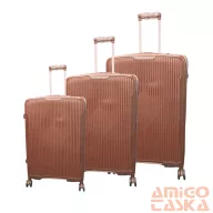   Valentini púder polypropylén négy kerekű bőrönd szett pp-8809