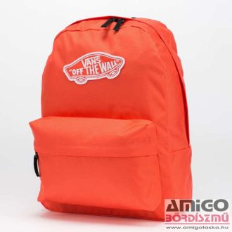 Vans neon koralll / fehér feliratos hátizsák 0000000