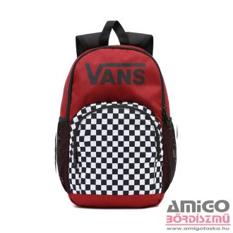   Vans bordó / fekete / fehér kockás textil kicsi hátizsák 7166yqz-508945
