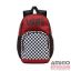 Vans bordó / fekete / fehér kockás textil kicsi hátizsák 7166yqz-508945