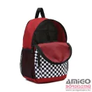 Vans bordó / fekete / fehér kockás textil kicsi hátizsák 7166yqz-508945