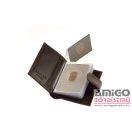 Vester sötétbarna patentos álló bőr kártyatartó vcs808/t