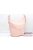 Via55 rózsaszín erezett / rózsaszín oldalt cipzáras vödör fazonú rostbőr női válltáska