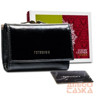 Peterson Női Bőr Pénztárca Ptn Pl-412-1629 Black