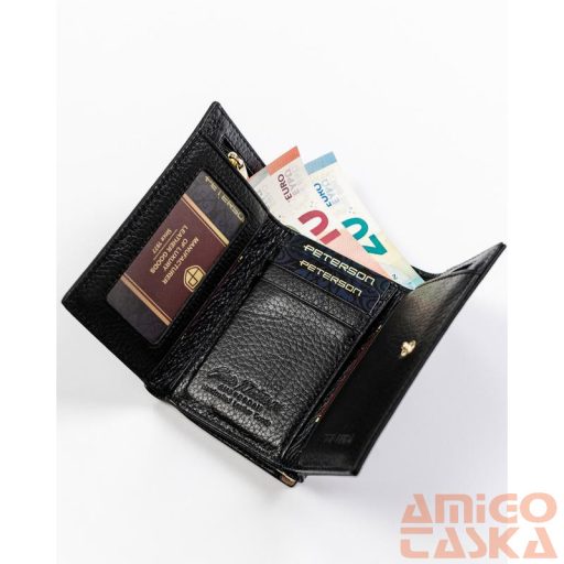 Peterson Női Bőr Pénztárca Ptn Pl-412-1629 Black