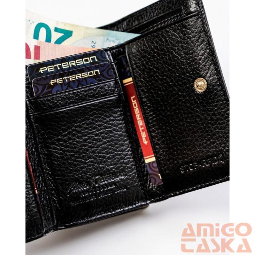 Peterson Női Bőr Pénztárca Ptn Pl-412-1629 Black