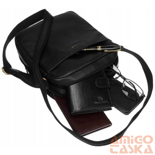 Peterson Férfi Bőr Oldaltáska Ptn-8021-Ndm-6978 Black