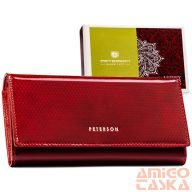 Peterson Női Bőr Pénztárca PTN 72401-SBR-2302 Red
