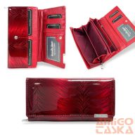   Jennifer Jones Női Bőr Pénztárca 5288-11 Bordó Lakk - Nagy Méret