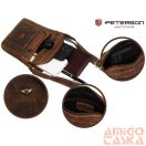 Peterson Férfi Bőr Oldaltáska Ptn 2505840-Nsh-4871 Tan - Világos Barna