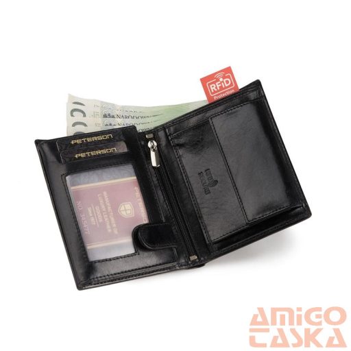 Peterson Férfi Bőr Pénztárca N4-Vt Black 1