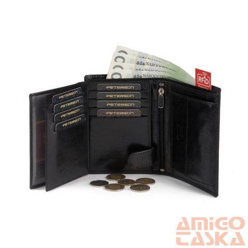 Peterson Férfi Bőr Pénztárca N4-Vt Black 1