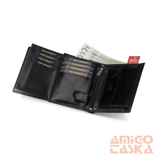 Peterson Férfi Bőr Pénztárca N4-Vt Black 1