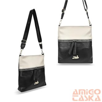 Zellia Női Oldaltáska 24074 Fekete-Beige