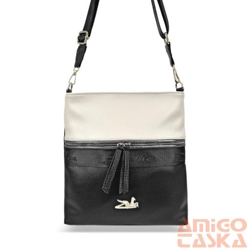 Zellia Női Oldaltáska 24074 Fekete-Beige