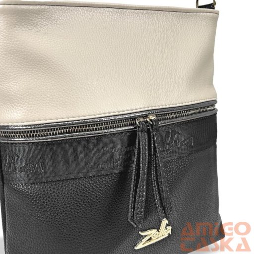 Zellia Női Oldaltáska 24074 Fekete-Beige